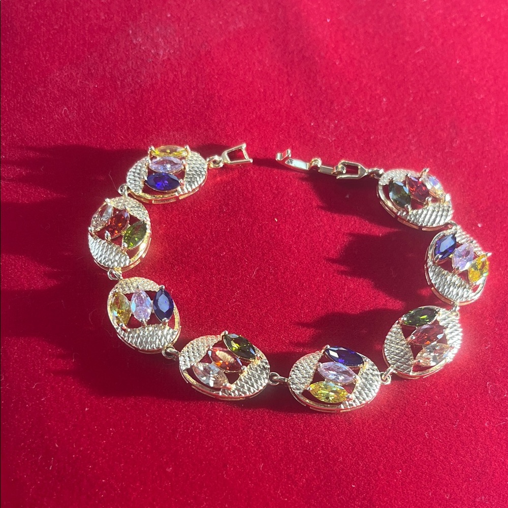 Elegant Multicolor Gemstone Bracelet